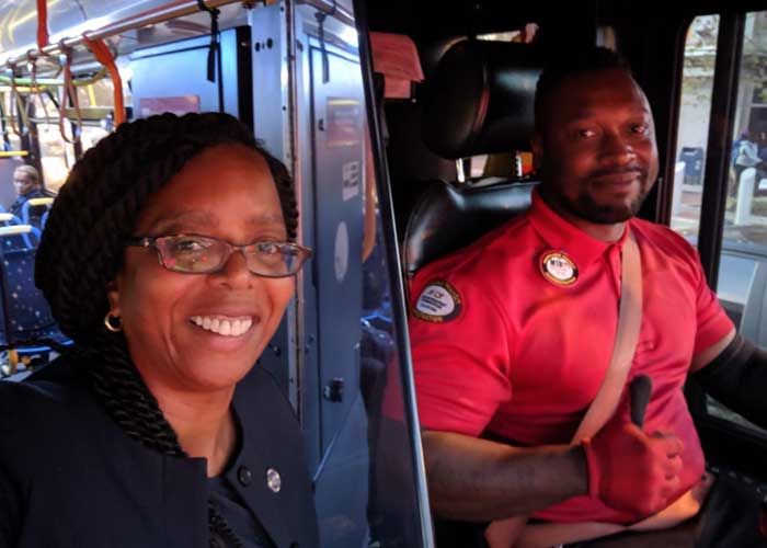 Robbyn using the MTA